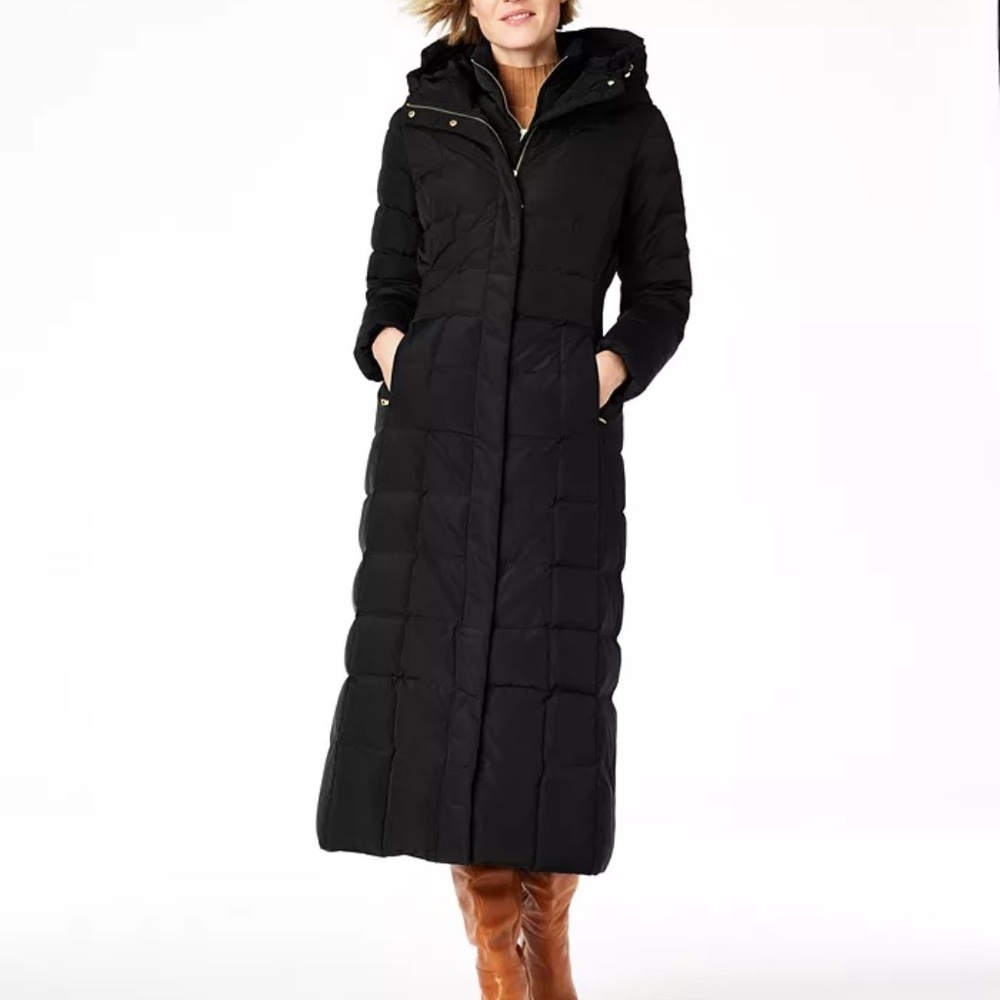 Cole Haan Hooded Down Maxi Puffer Coat